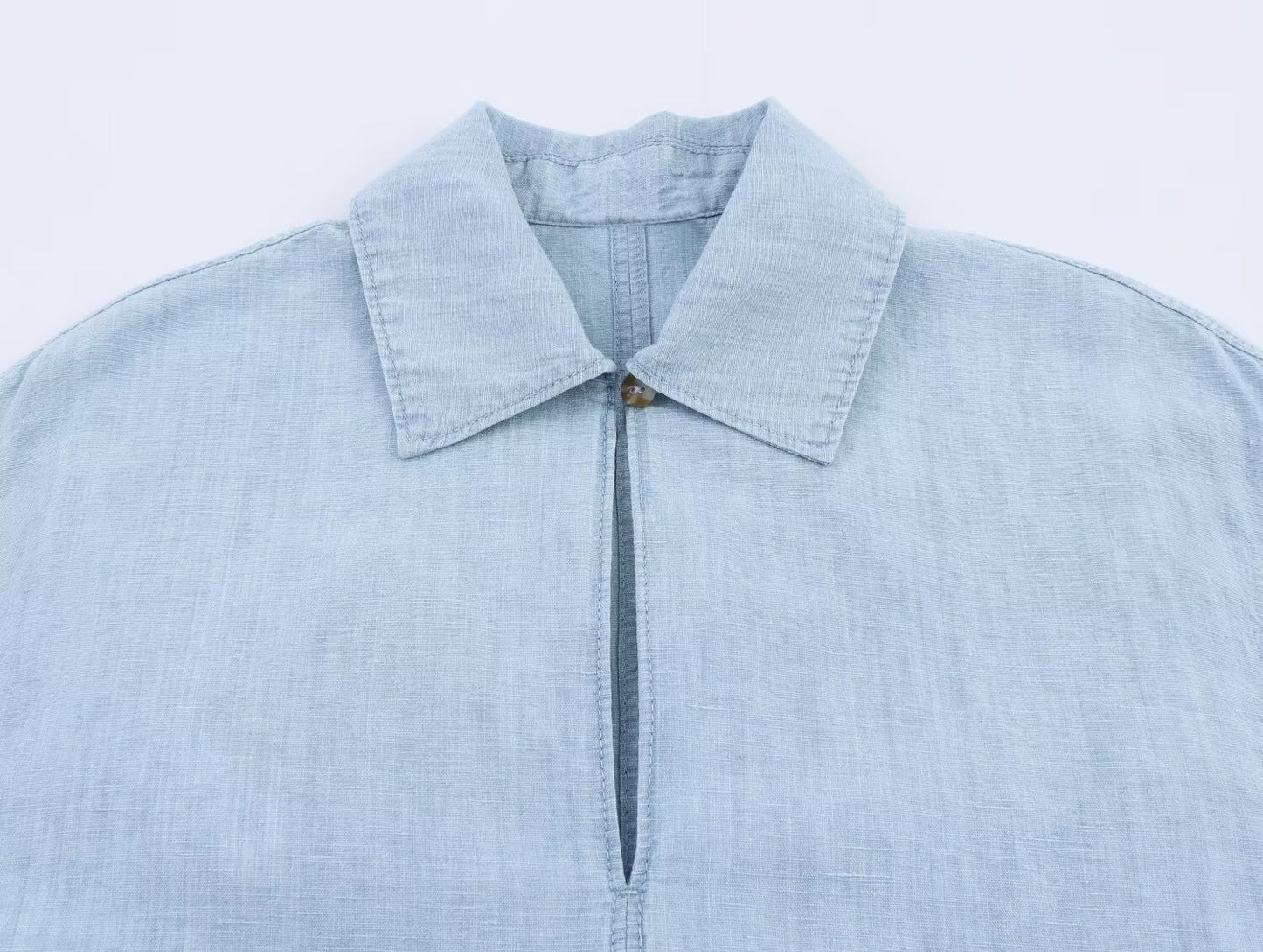 Women's new fashion long sleeved denim button up shirt+Pants suit