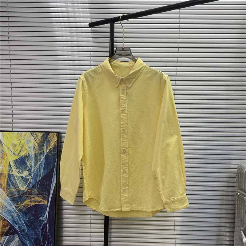 Embroidered Oxford Cloth Shirt Men's and Women's Business Casual Cotton Shirt