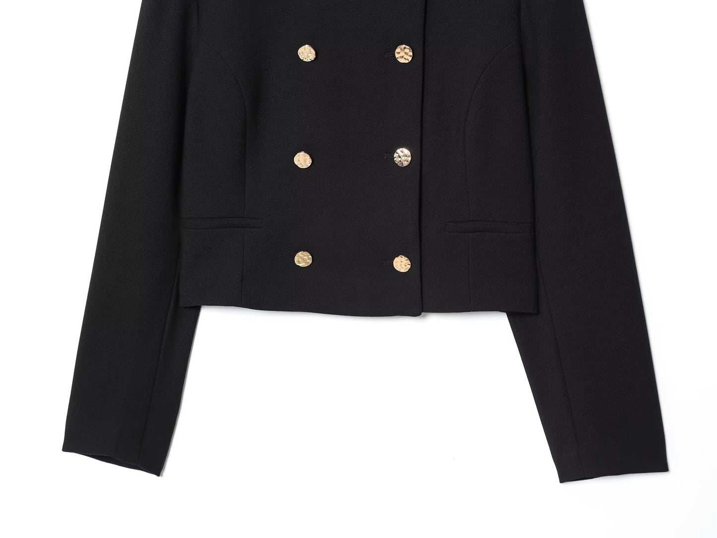 Women's 2025 new fashion short double breasted suit Coat+Pants suit