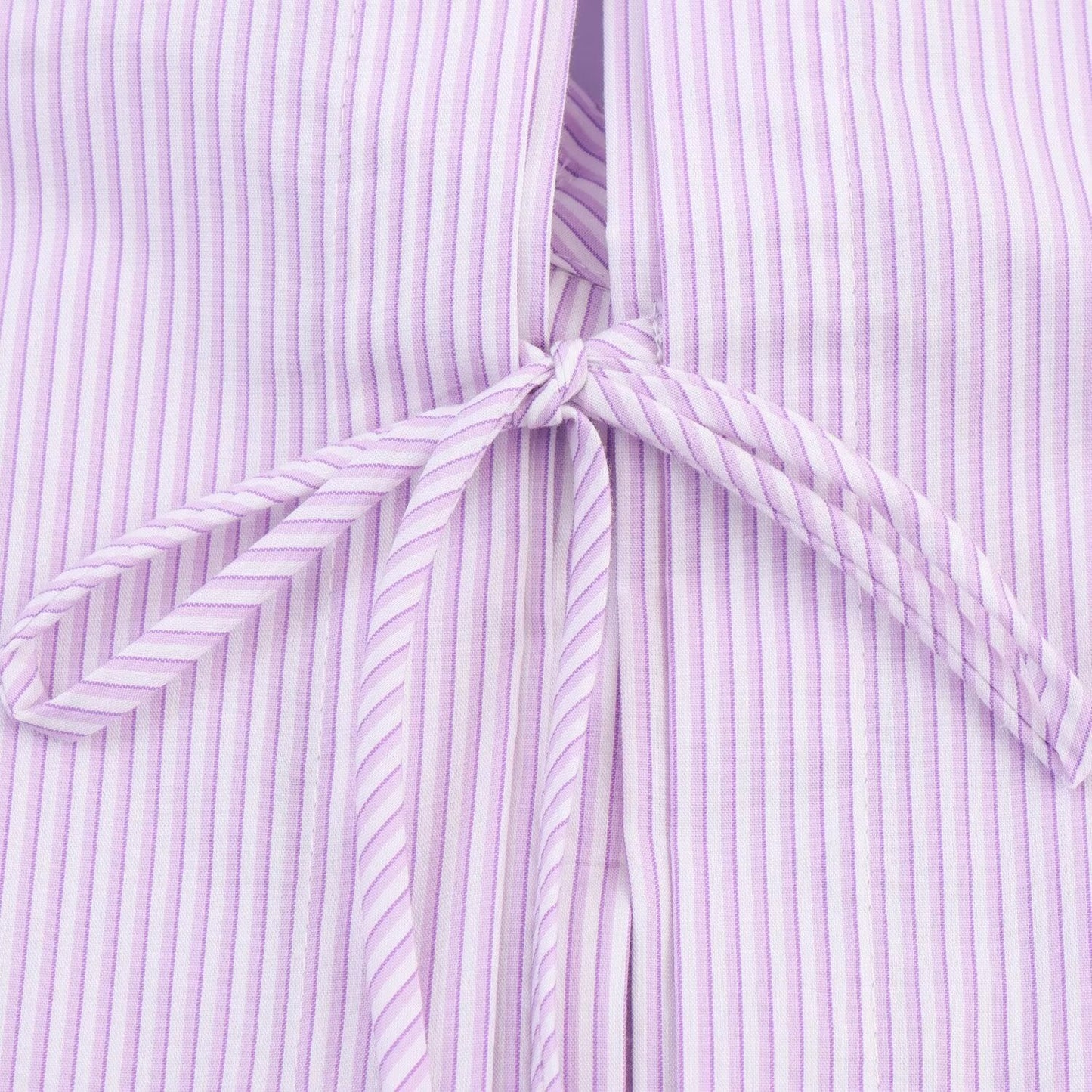 Women's new fashion back bow decoration poplin striped shirt