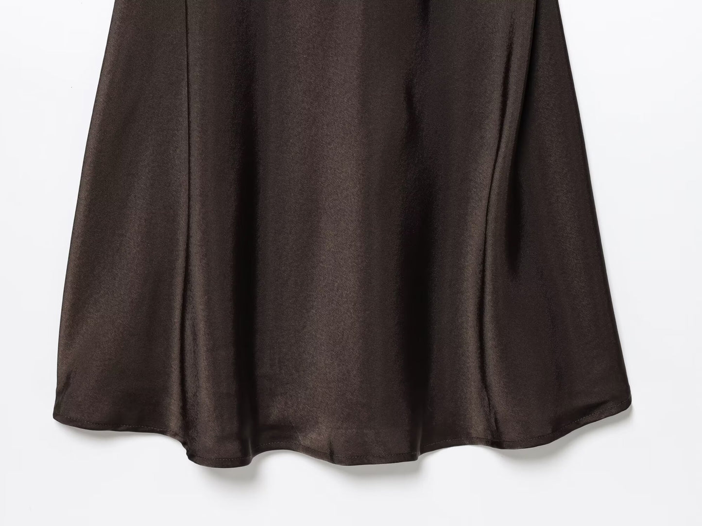 Women's new fashion slim backless lingerie style suspended Midi dress