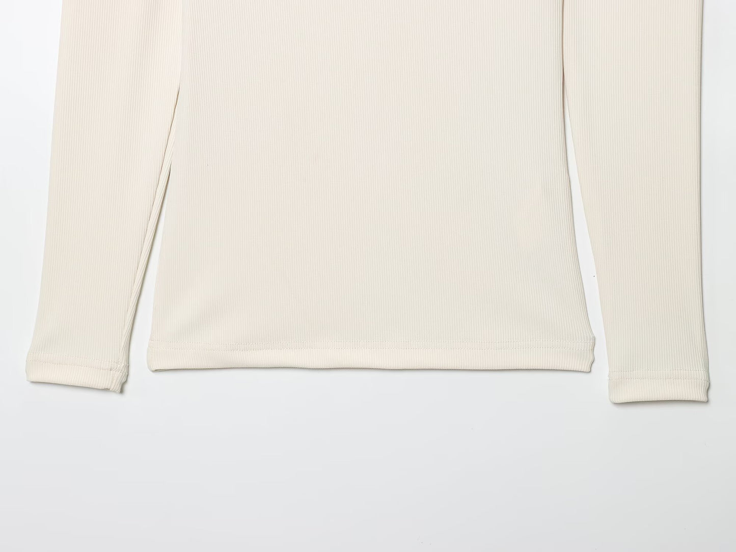 Women's new fashion soft texture asymmetric long sleeved T-shirt