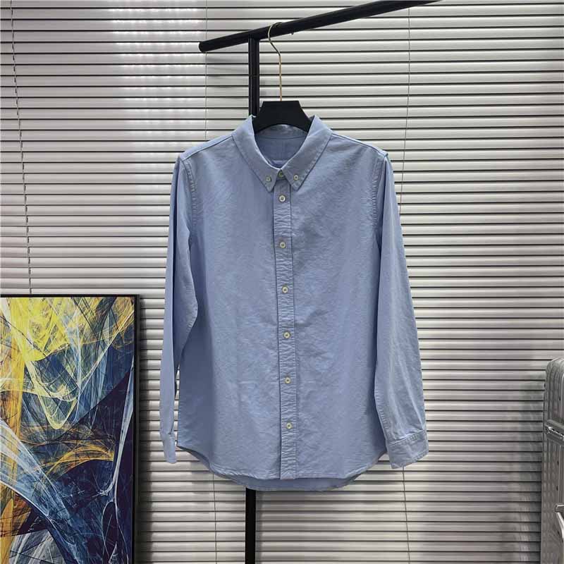 New Joker Embroidered Oxford Shirt for Men and Women Old Qian Feng Business Casual Cotton Shirt