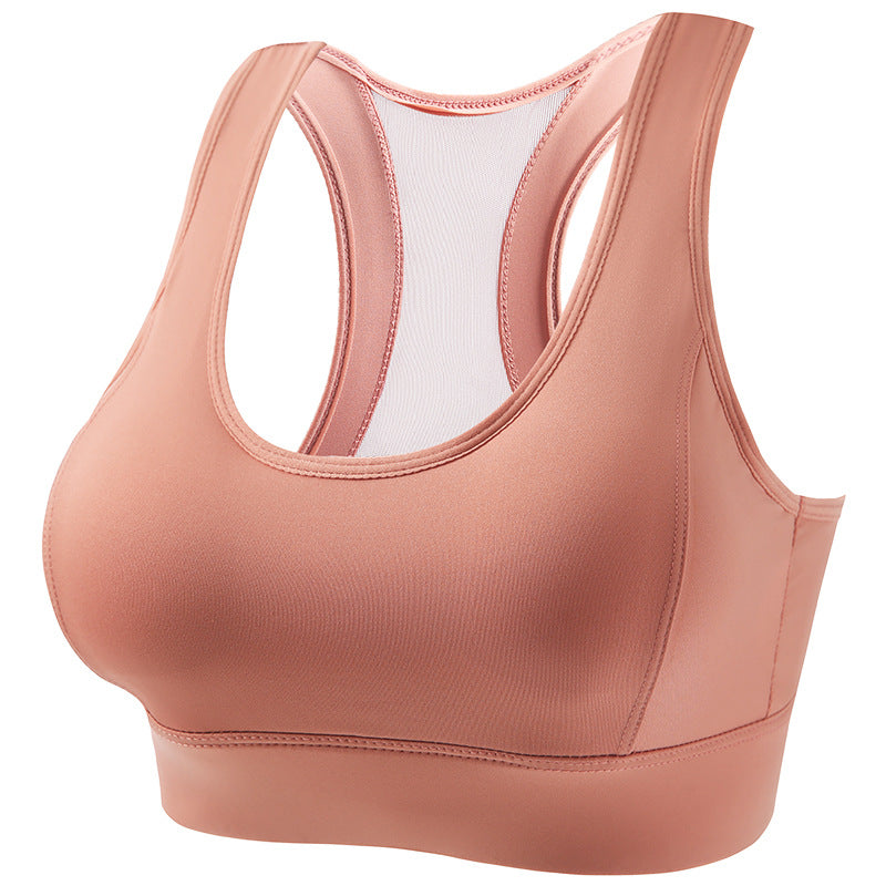 LU Sports Bra Women's Shock-proof and Sag-proof Sports Bra with High Strength, Big Breasts and Small Running Fitness Yoga Vest