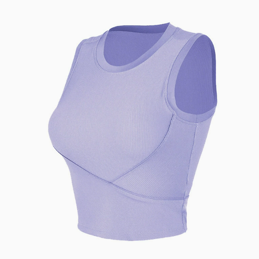 LU Women's Rib Running Vest Women's Summer Yoga Shirt with Chest Pad Sleeveless Beauty Back Fitness Underwear