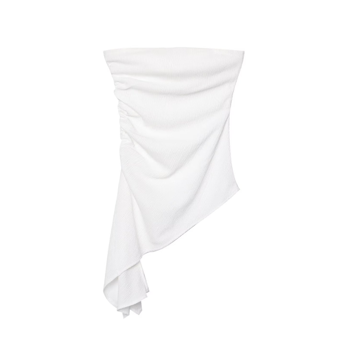 Women's New Fashion Texture Off Shoulder Straight Collar Chest hugging style Top