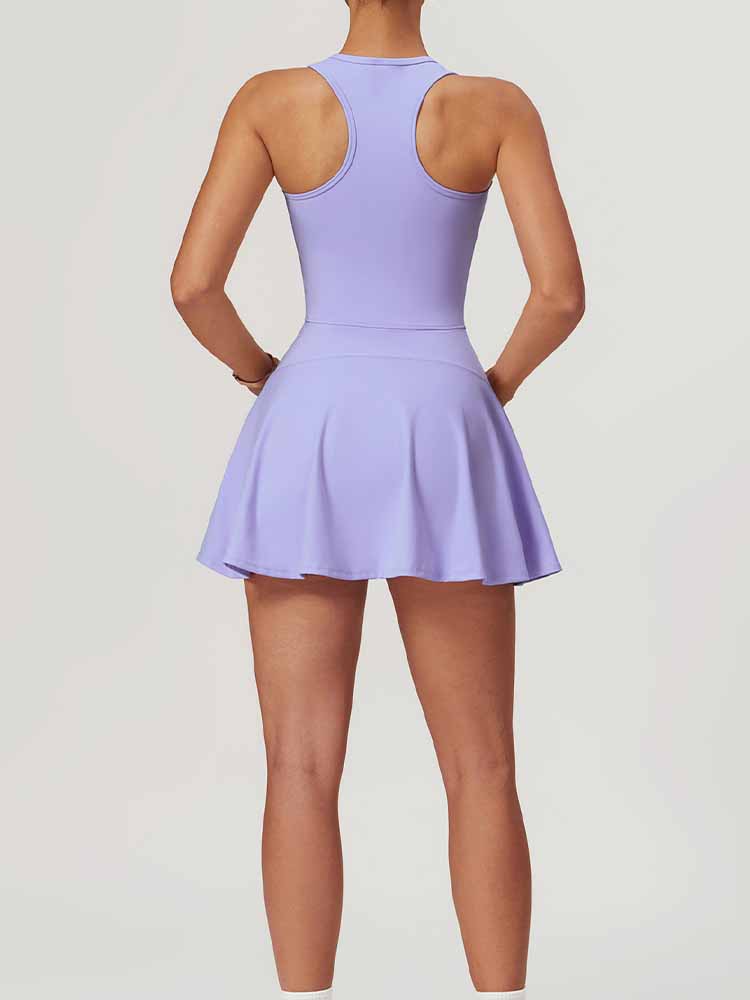 Women's New Nude Anti-exposure Bottoming Sports Dress Women's New Outdoor Running Fitness Tennis Skirt in Summer