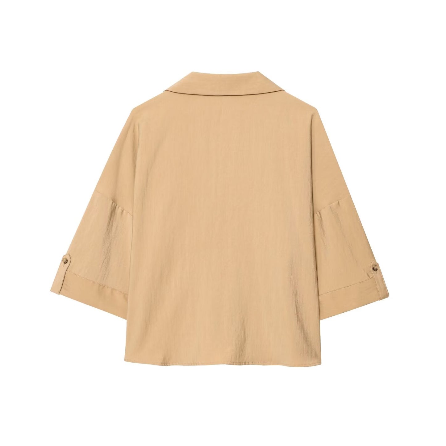 Women's new fashion loose single breasted short sleeved shirt+Shorts Women's suit