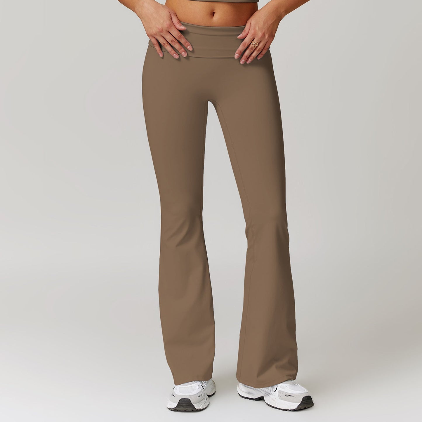 Women's New High-waist Hip Yoga Pants Casual Tight-fitting Wide-leg Flared Pants Sports Fitness Pants.