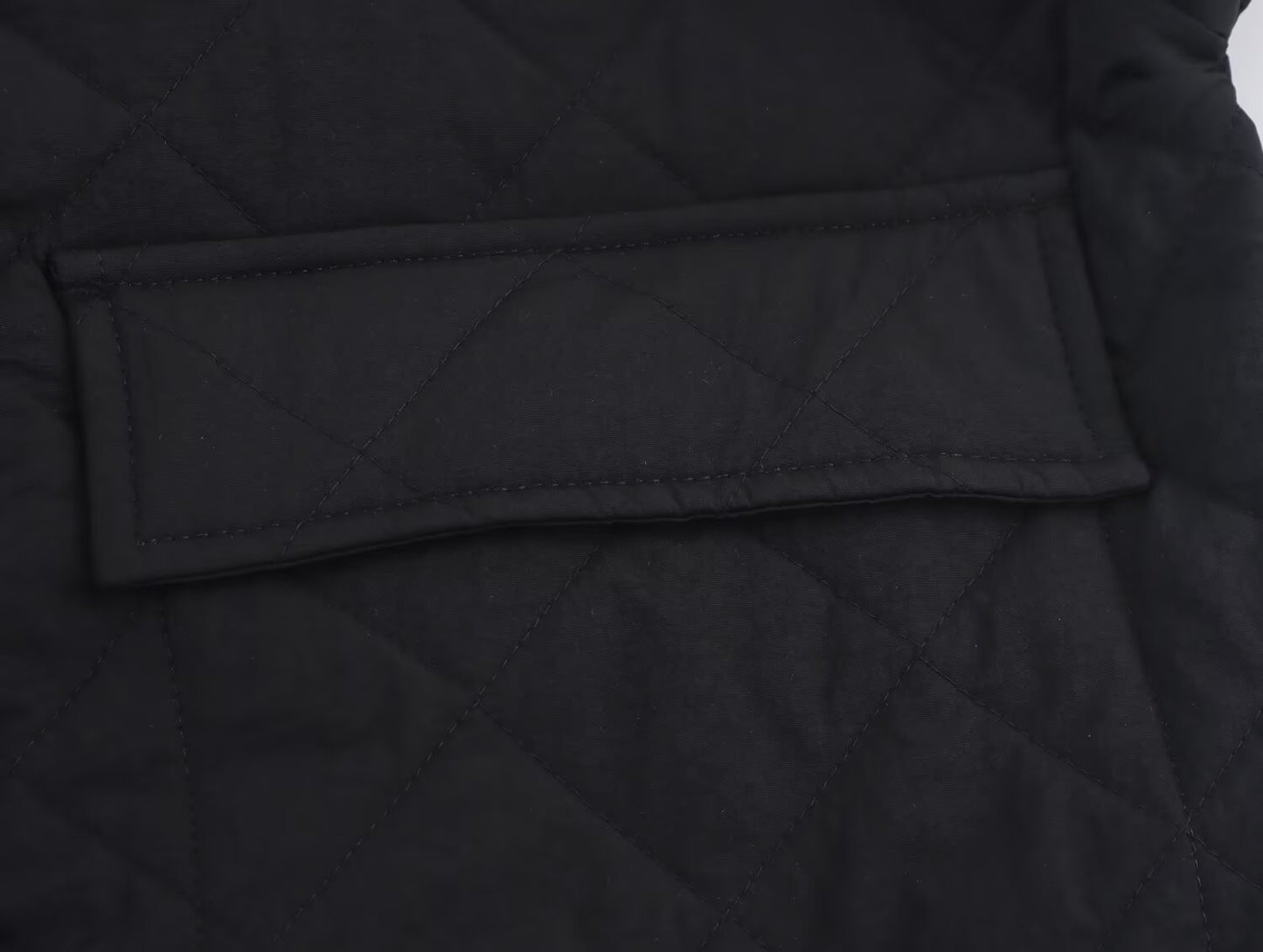 Women's New Fashion Corduroy Short Quilted Nylon Lapel Coat