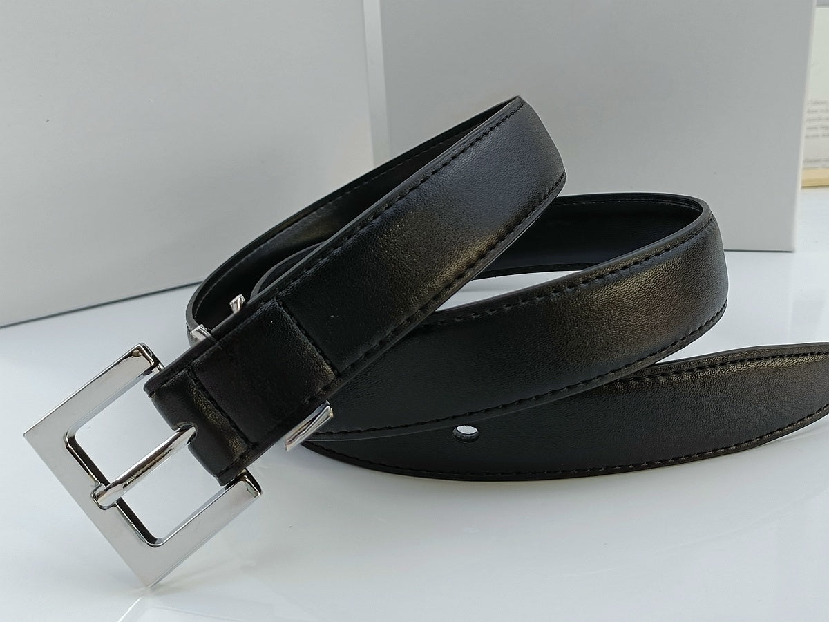 Women's 2025 New Casual Fashion Joker Multi-color Pin Buckle Design Women's Thin Belt Belt