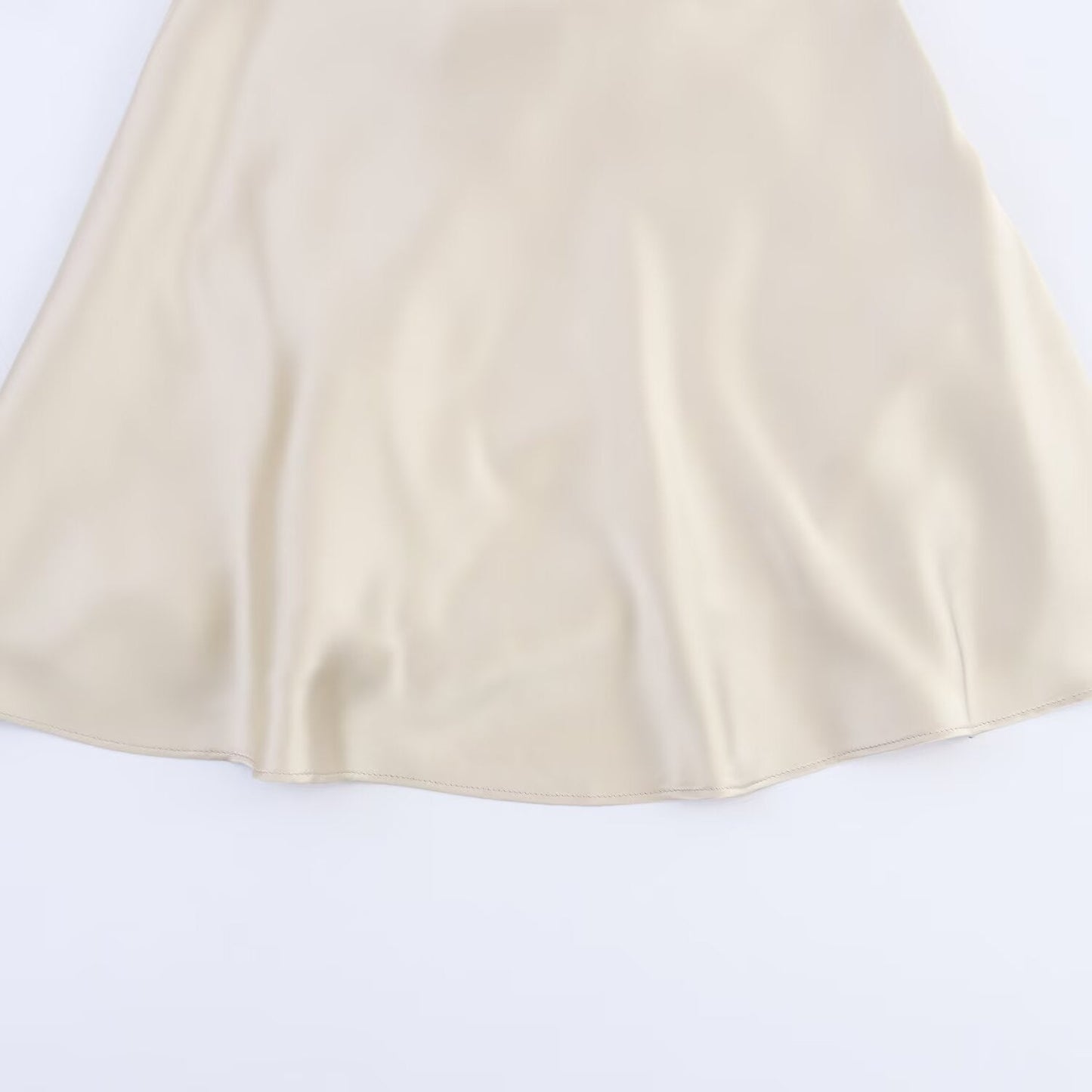 Women's new fashion backless bow decoration satin texture mini dress