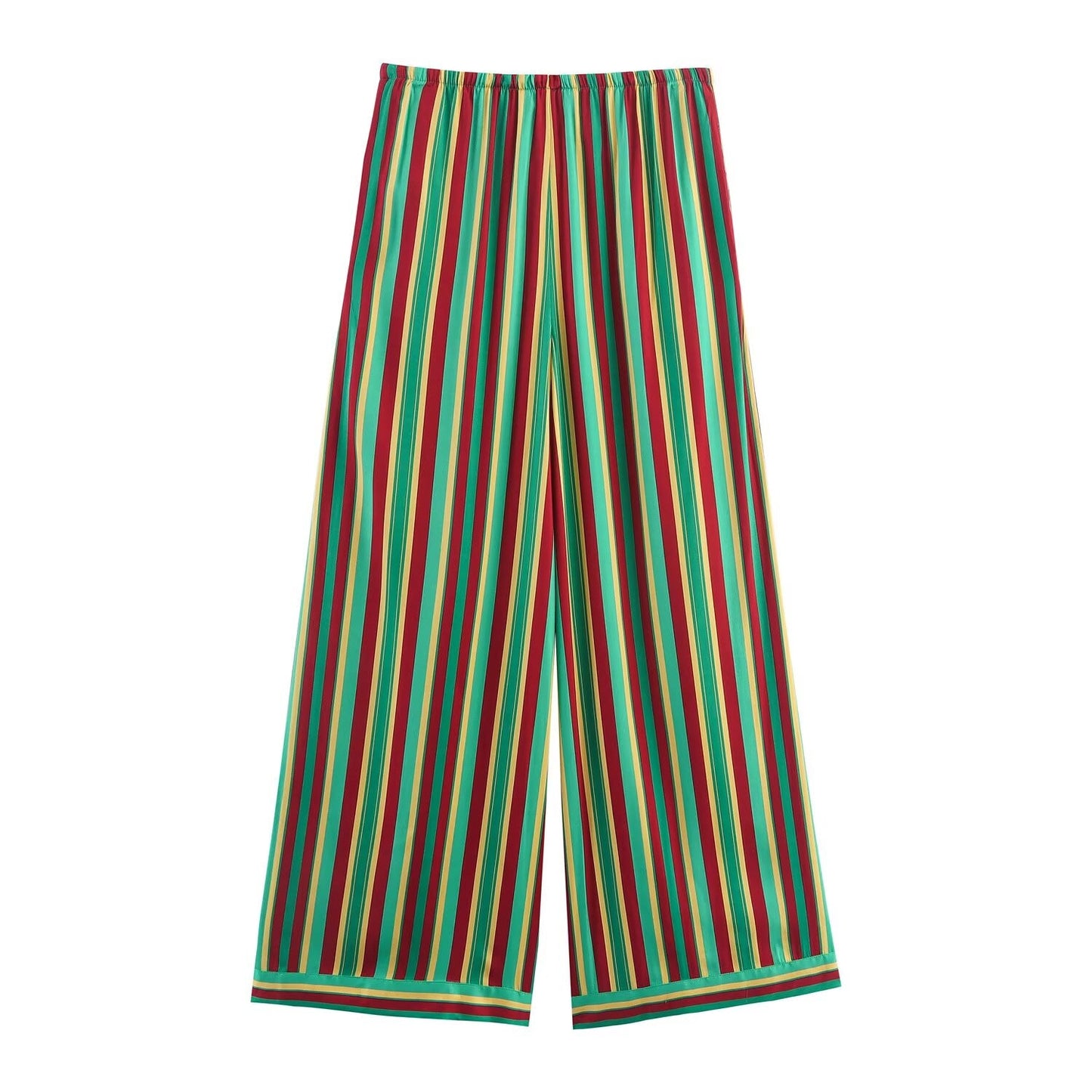 Women's new fashion loose striped pajama style pants