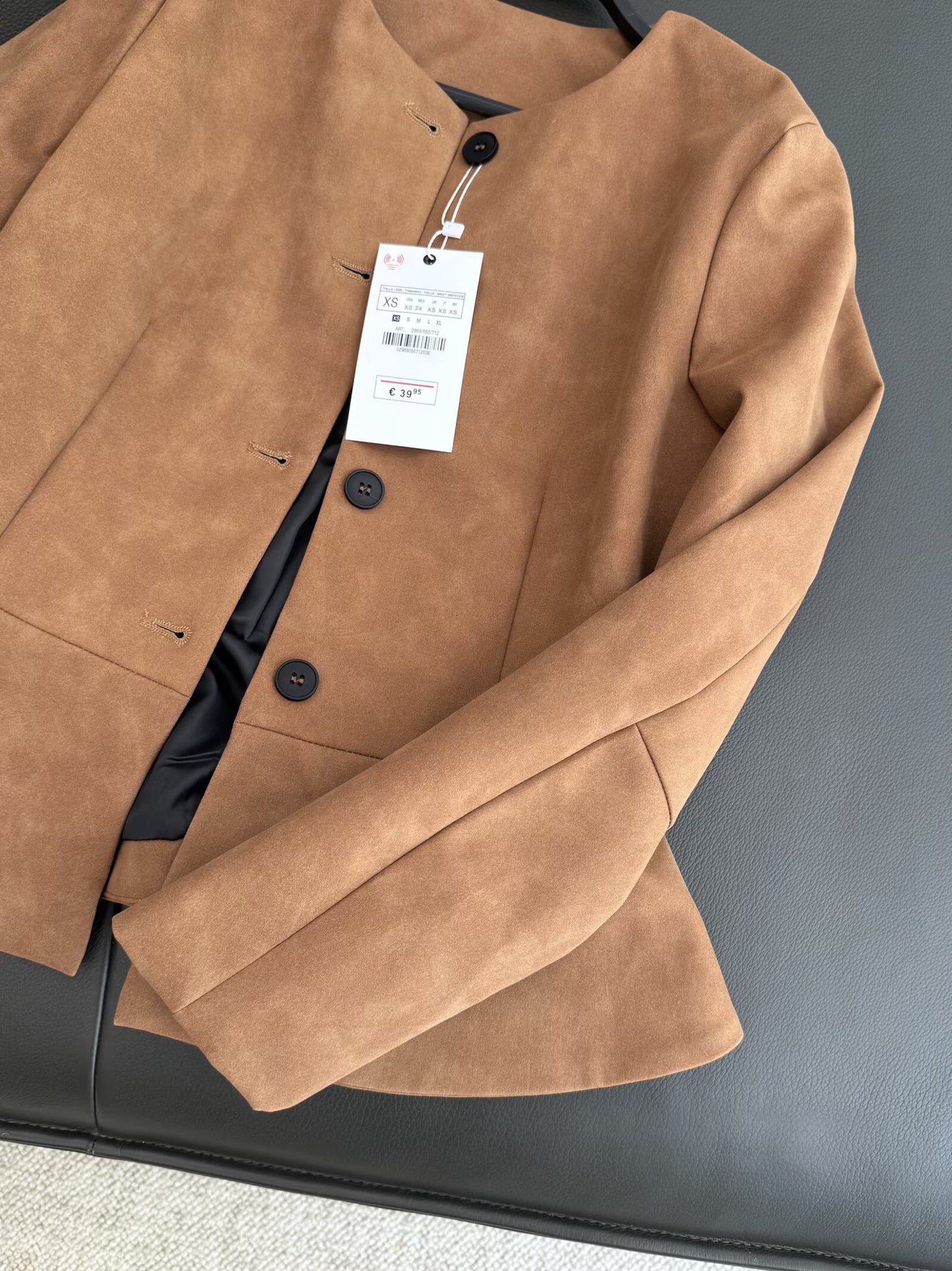 Women's 2025 fashion slim short leather jacket Coat