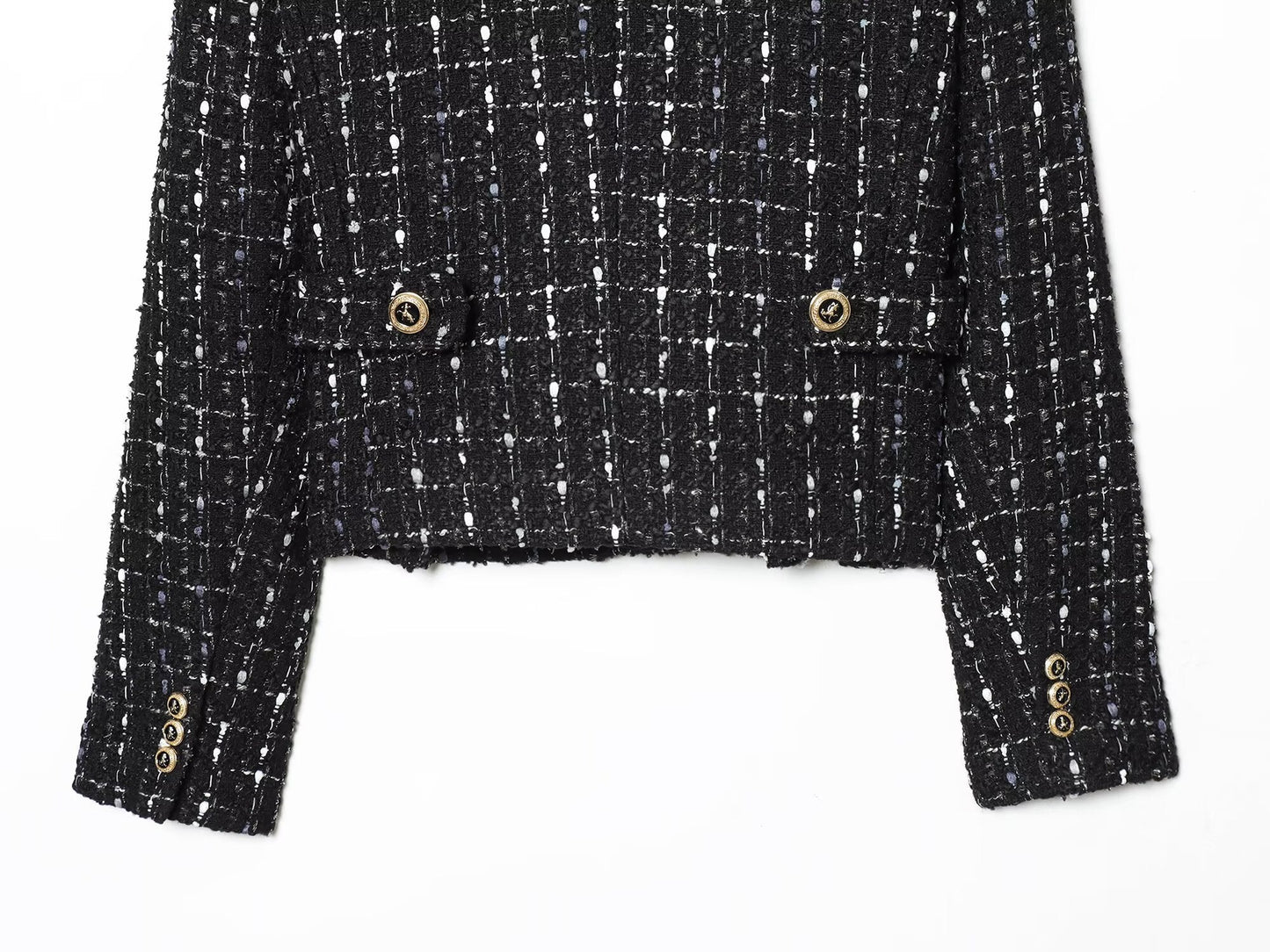 Women's standing collar metal line Blazer Coat