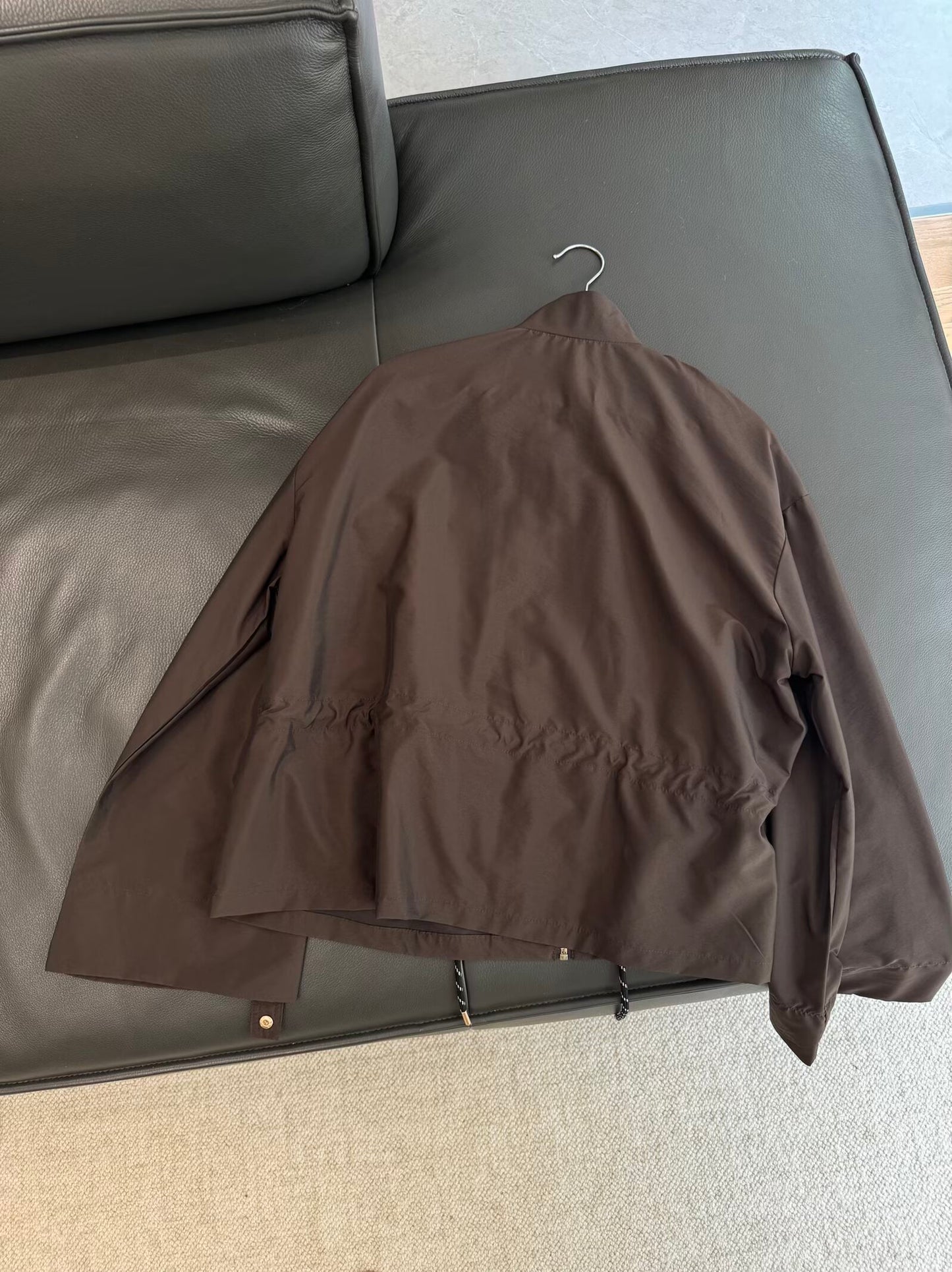 Women's new fashion loose stand collar lace up Coat