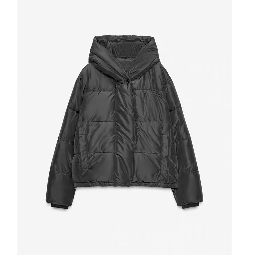 Women's thick hooded windproof cotton jacket Coat
