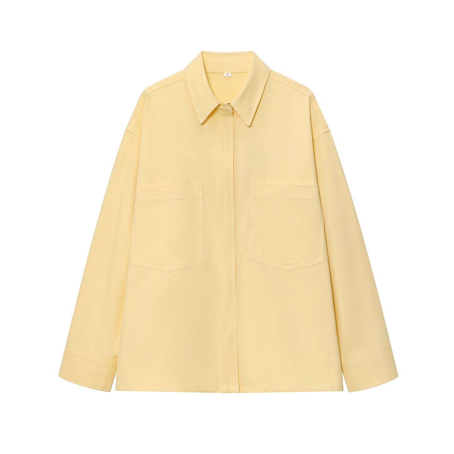 Women's new fashion pocket decoration loose button up shirt