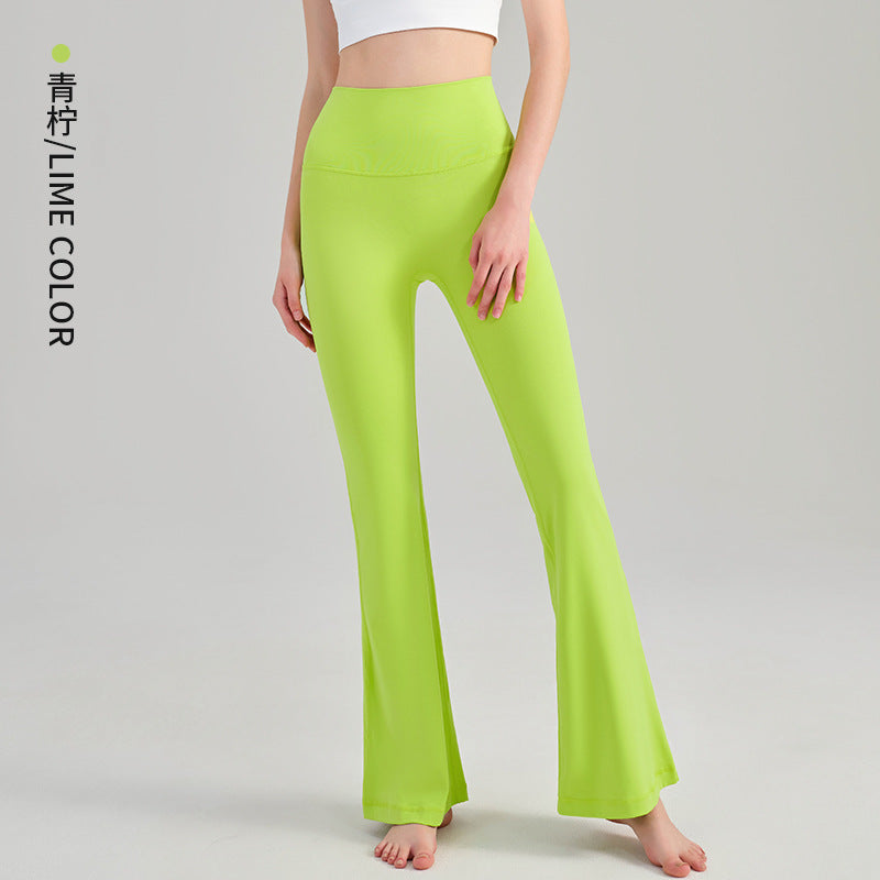 Women's New Nude High Waist Hip Yoga Clothes Fitness New Tight Micro-pull Yoga Pants