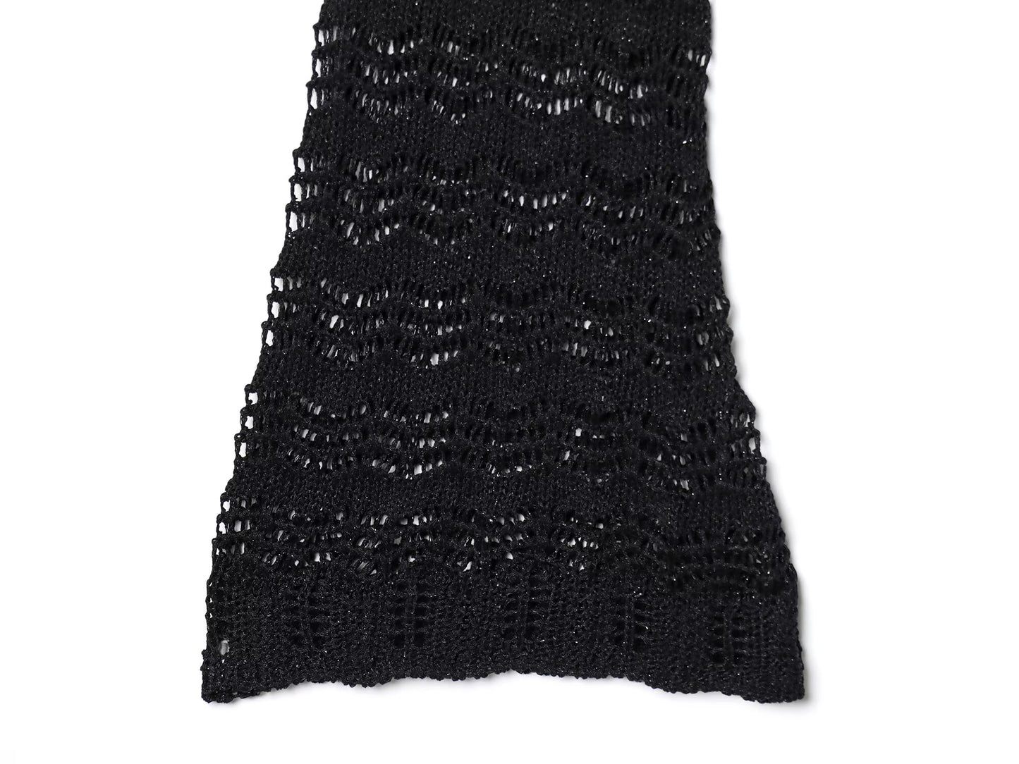 Women's 2025 New Fashion Long Sleeve Jacquard Mesh Short Knitted Top