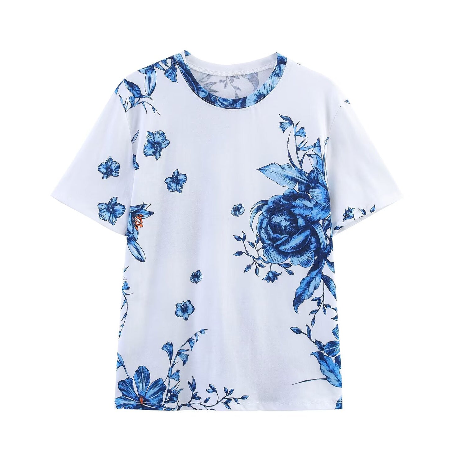 Summer 2025 short-sleeved printed T-shirts for women's casual loose T-shirts