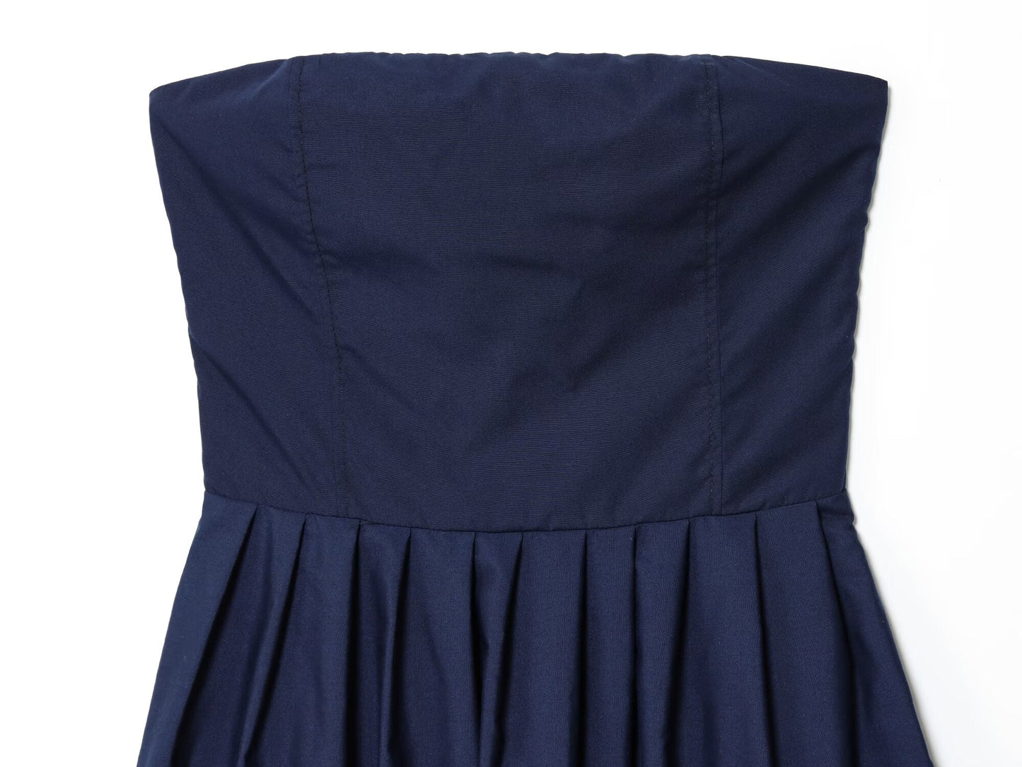 Women's new fashion poplin strapless MIDI dress