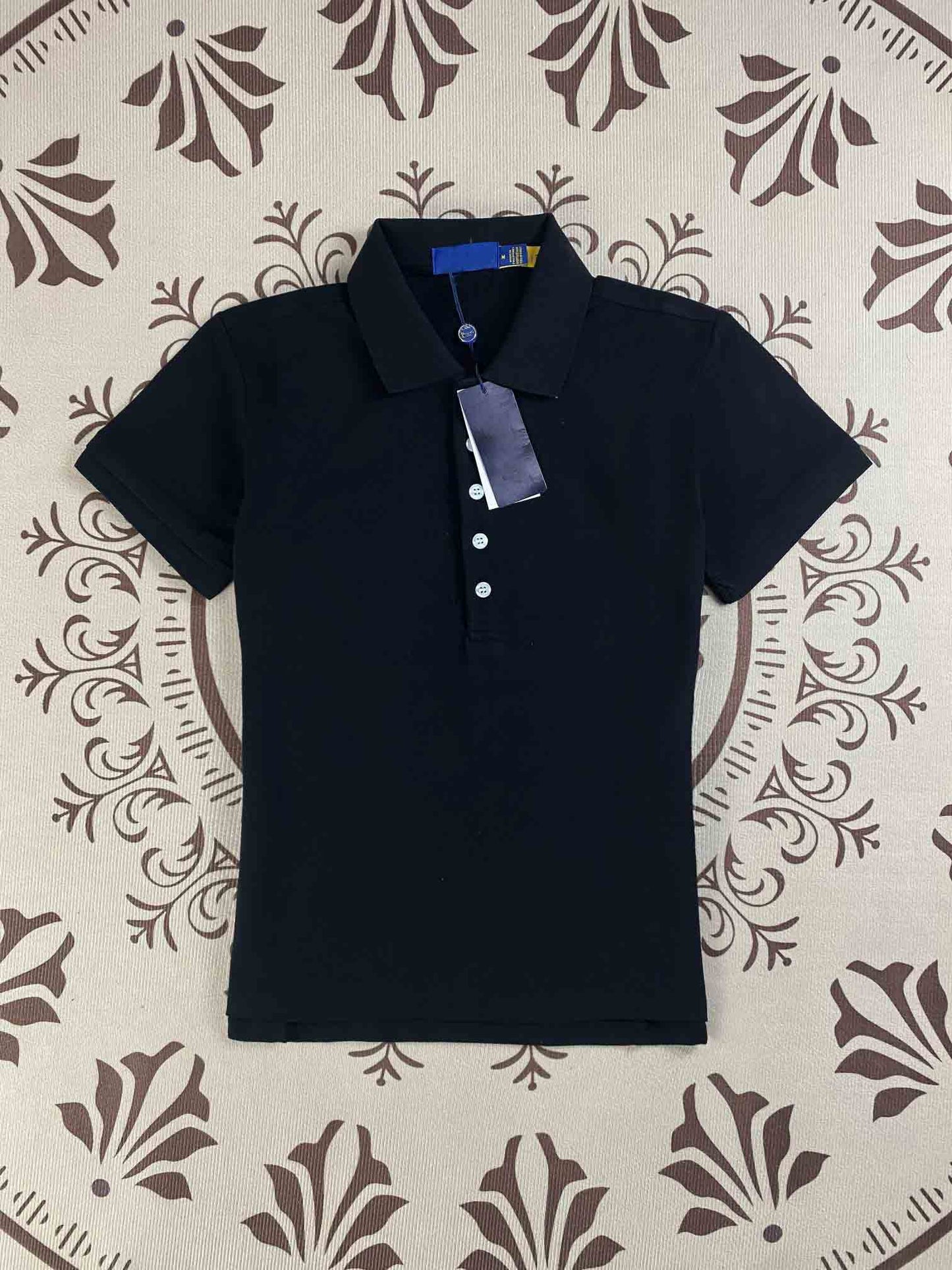 Women's New Fashion Casual Joker Five-button Embroidered Short-sleeved POLO Shirt