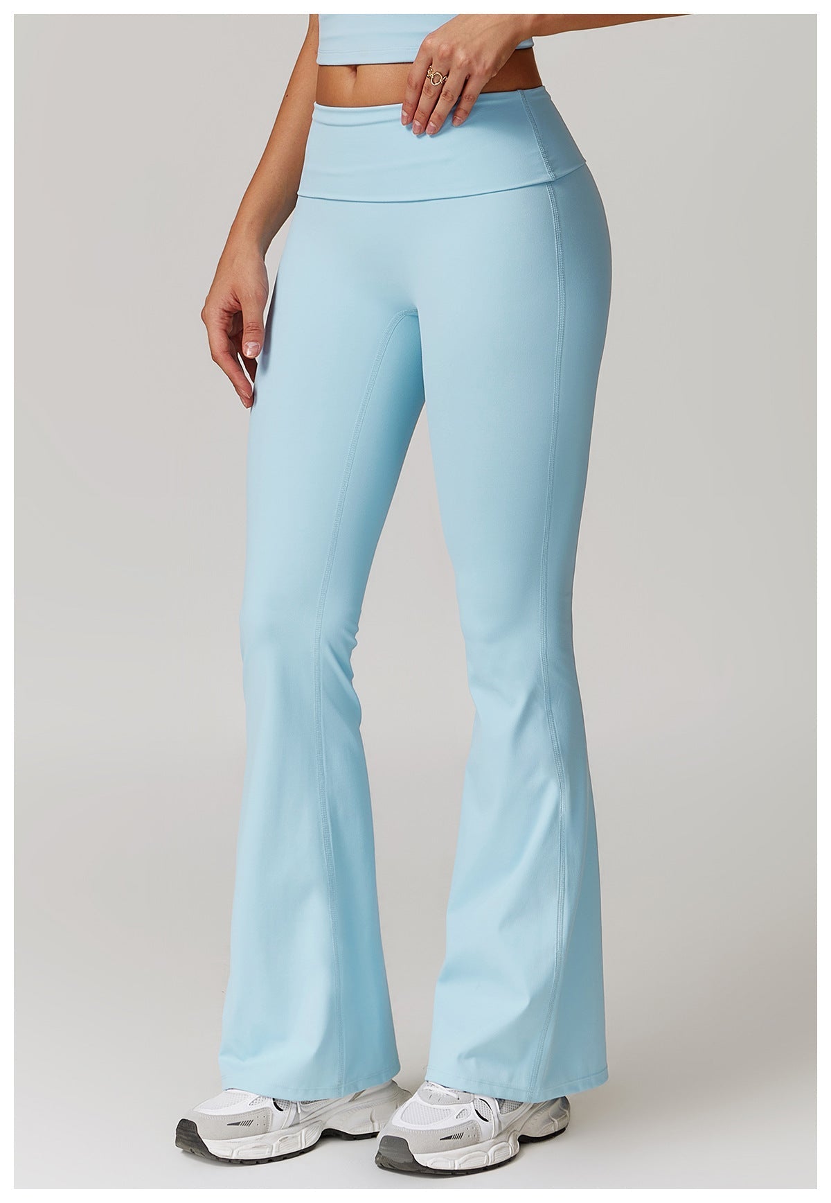 Women's New High-waist Hip Yoga Pants Casual Tight-fitting Wide-leg Flared Pants Sports Fitness Pants.