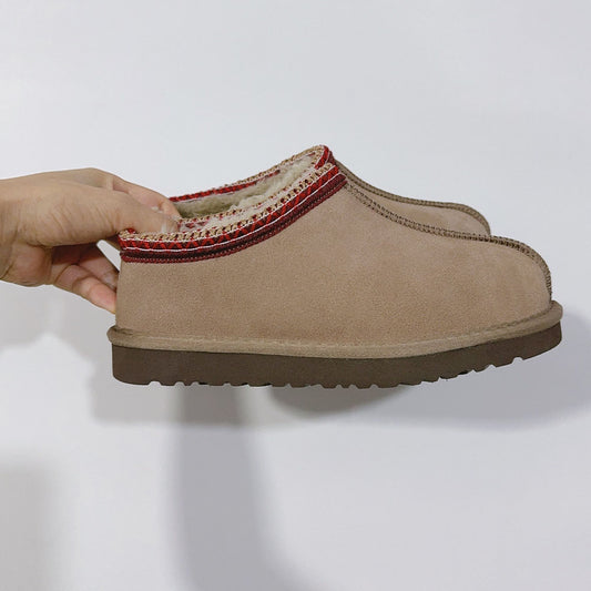 Women's thick-soled plus velvet shallow snow boots