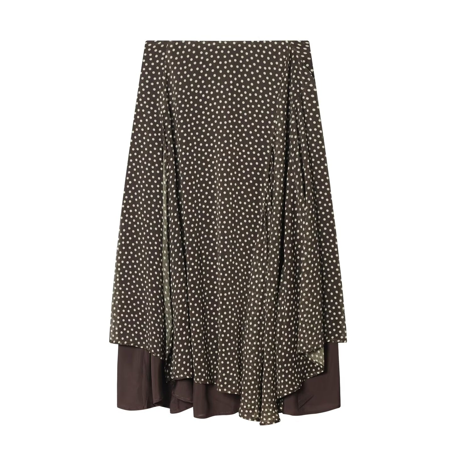 Women's 2026 new polka dot asymmetric skirt