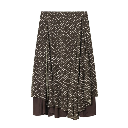 Women's 2026 new polka dot asymmetric skirt