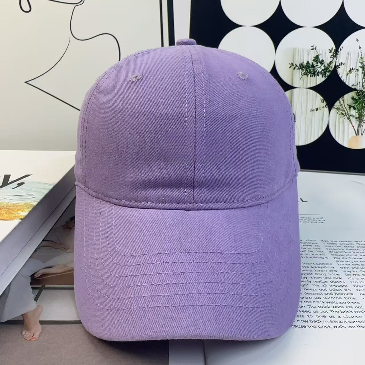 Men's and Women's Casual Joker Three-dimensional Letters Baseball Cap Big Head Wai Outdoor Cap.