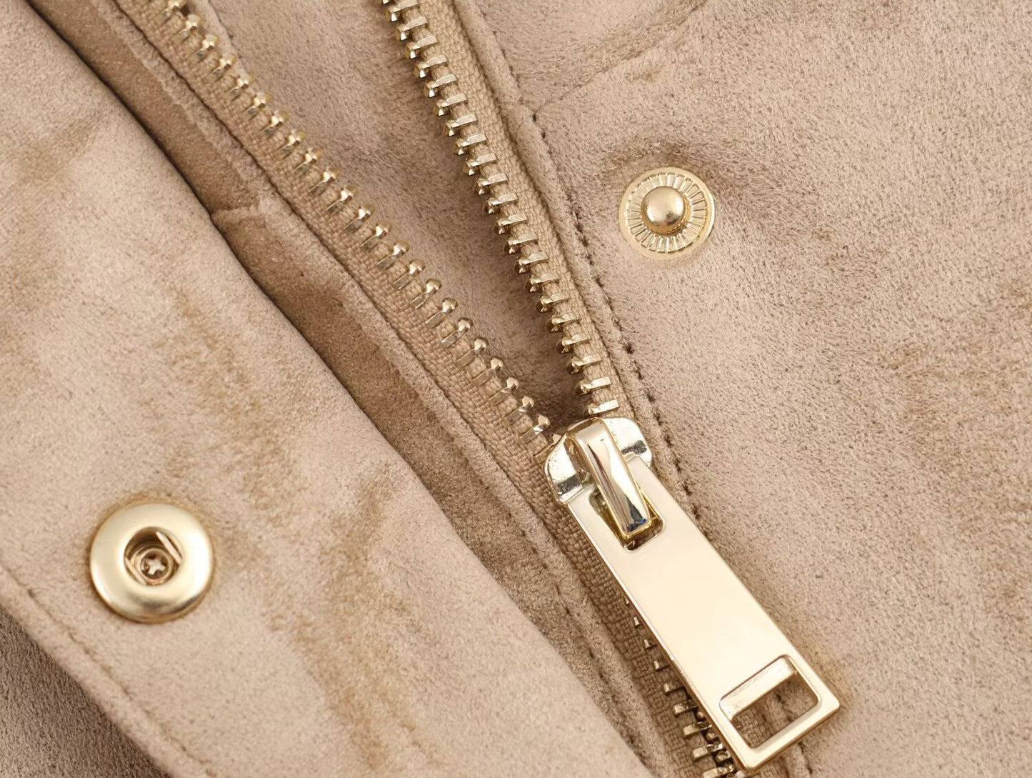 Women's new fashion anti suede effect stand collar jacket Coat