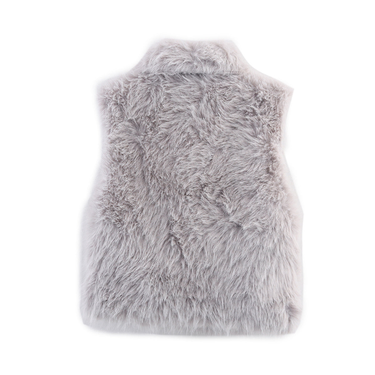 Women's winter new fashion faux fur effect sleeveless lapel vest