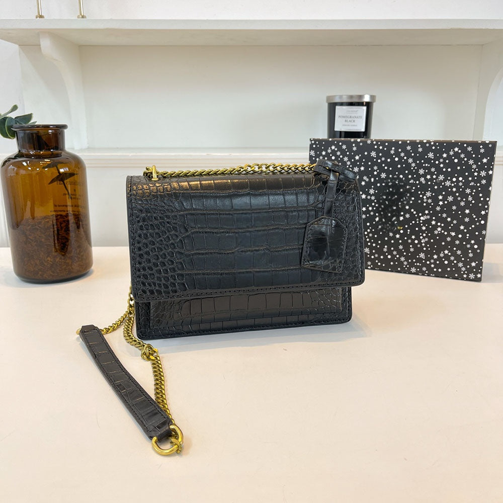 Women's New Temperament Joker Metal Chain Shoulder Bag Messenger Bag