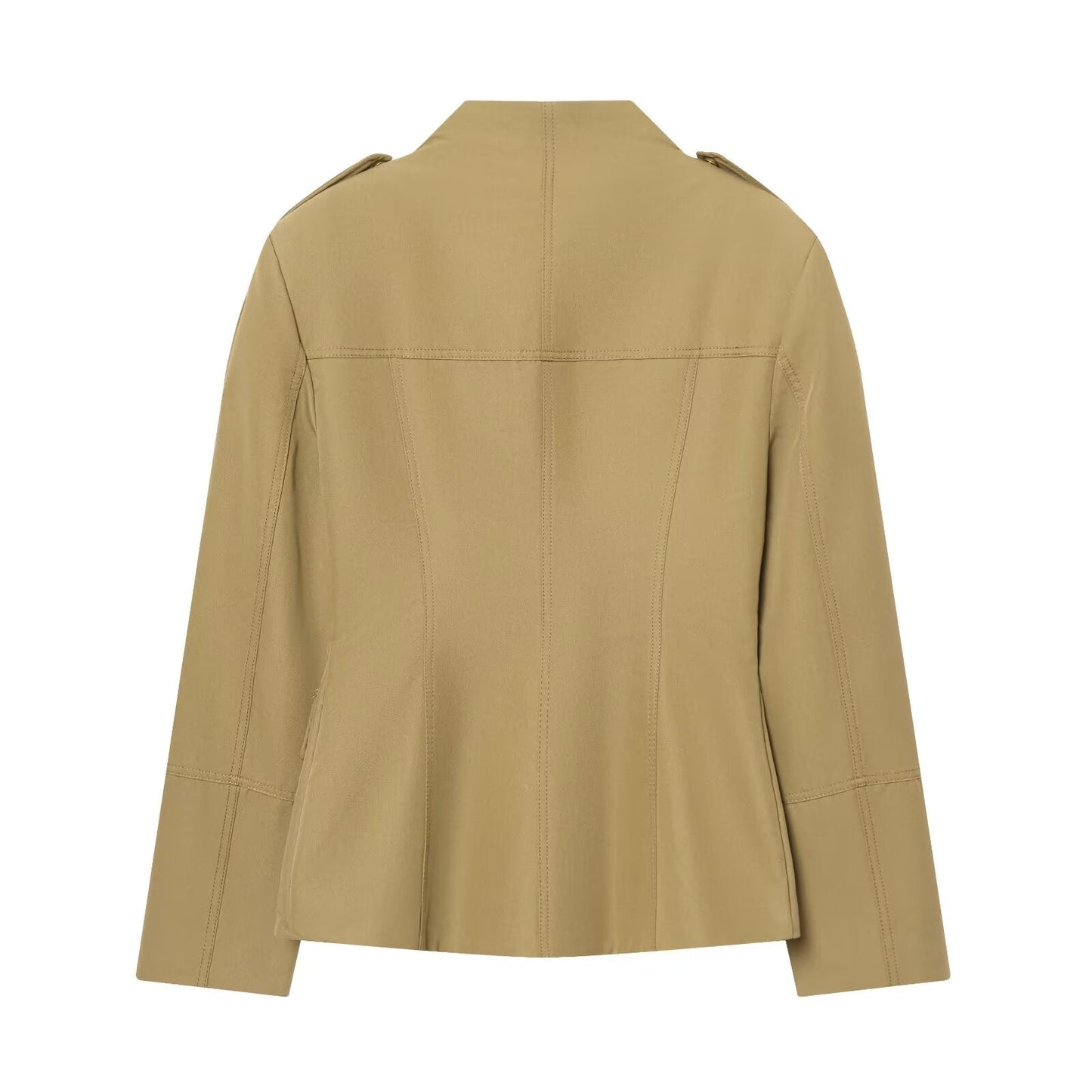 Women's casual slim stand collar Blazer Coat