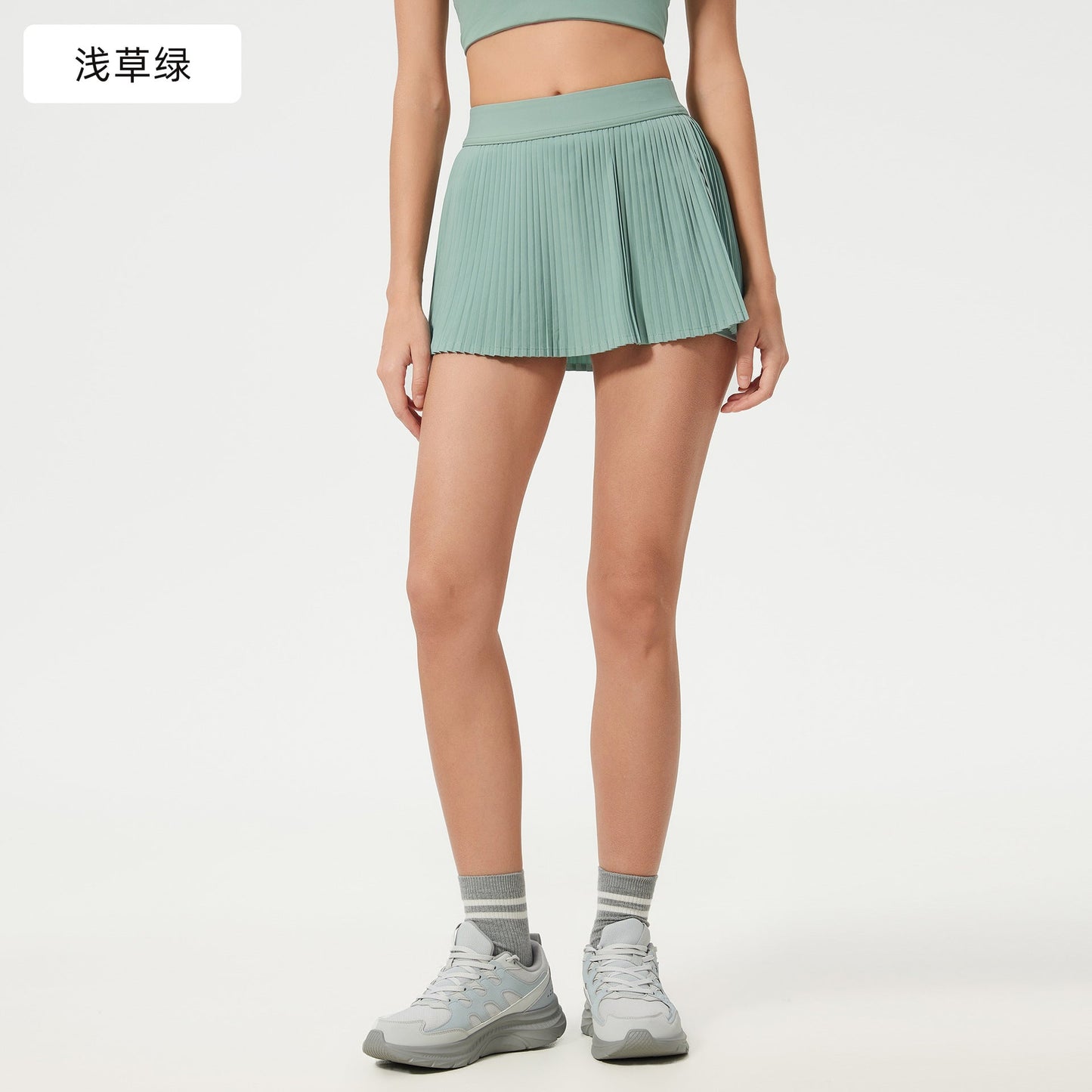 Women's ice breathable outdoor sports skirt with lining anti-exposure tennis skirt yoga fitness skirt