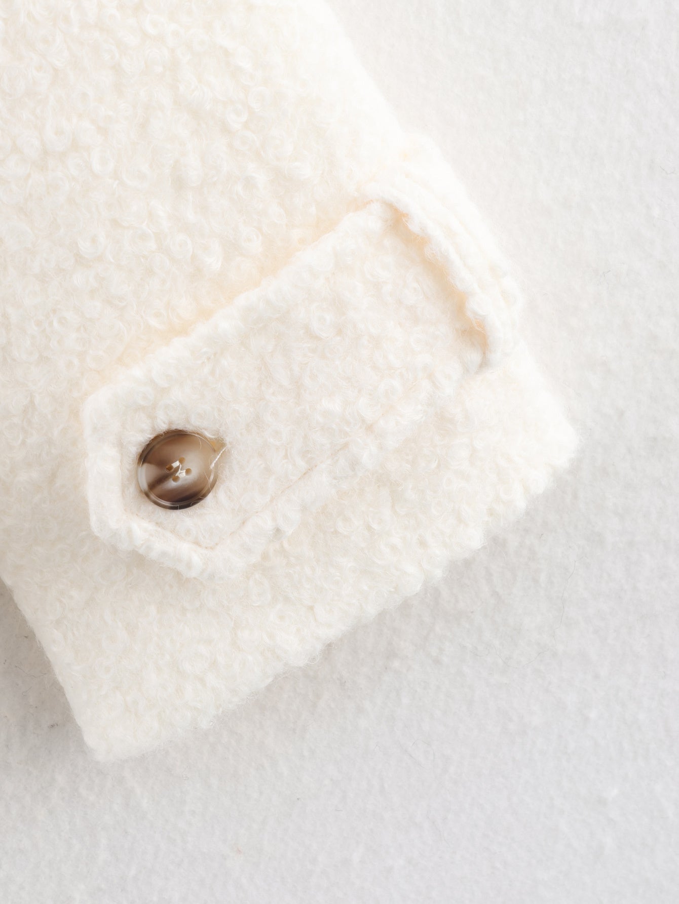 Women's loose double breasted looped fleece Coat