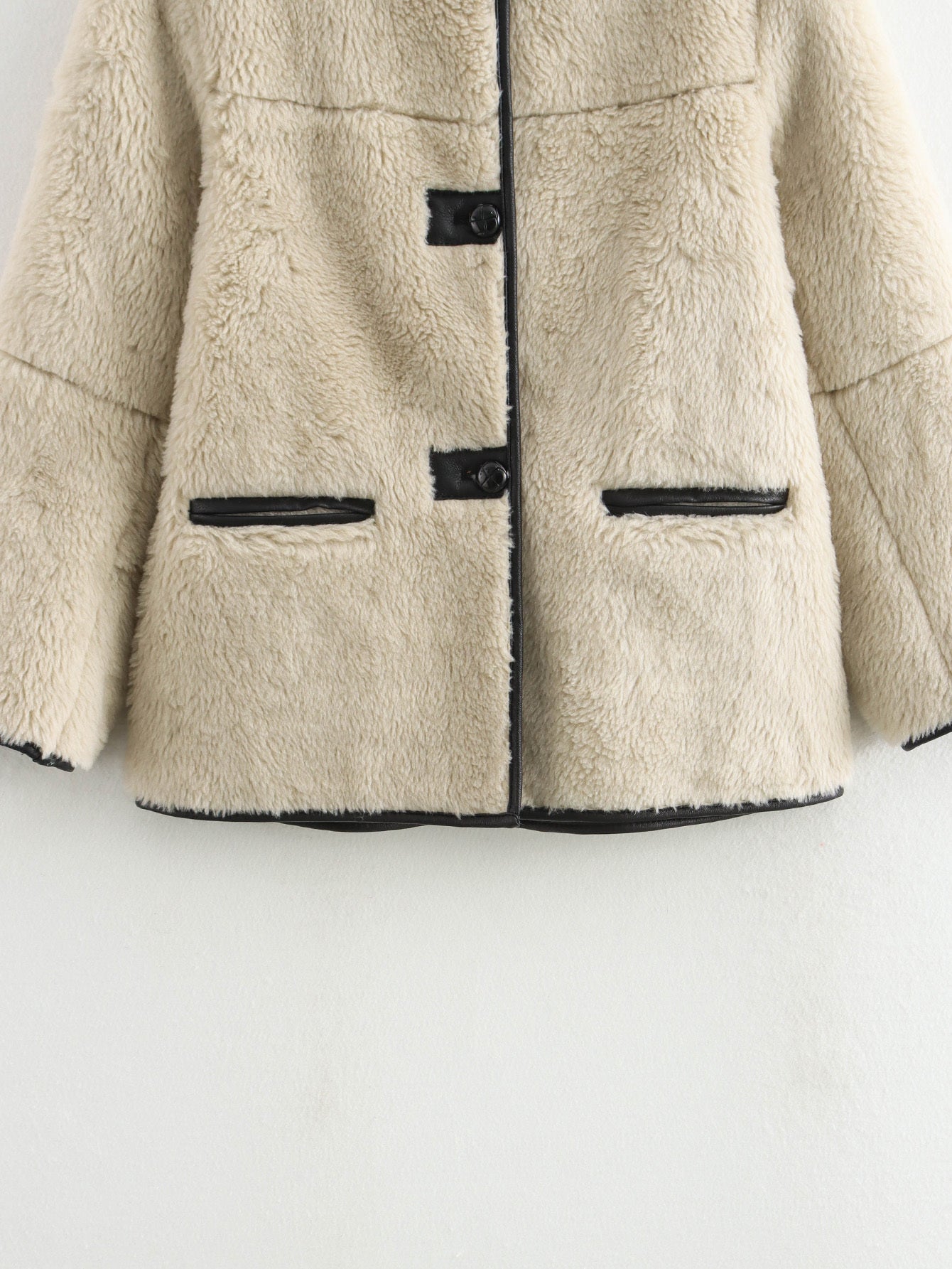 Women's thick warm O Neck Fur Faux Leather Coat