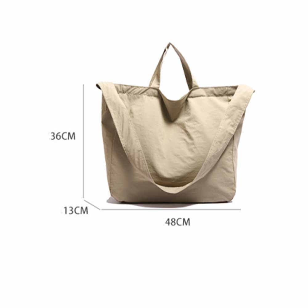 Women's New Portable Canvas Hand-held Pocket Large-capacity Leisure Joker Shoulder Slung Tote Bag