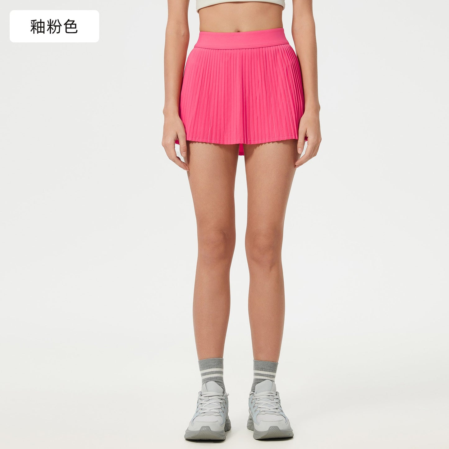 Women's ice breathable outdoor sports skirt with lining anti-exposure tennis skirt yoga fitness skirt