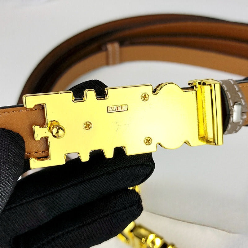 Women's New Fashion Joker High Quality Adjustable Length Design Metal Letters Decorative Belt Belt.