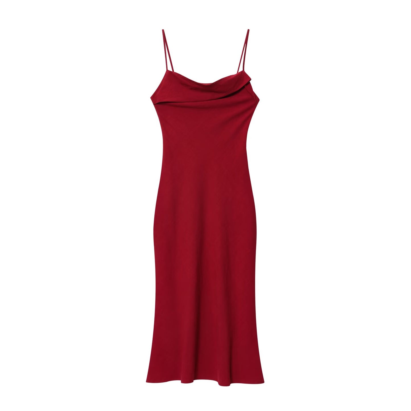 Women's Summer Fashion Ramie suspender Midi Dress