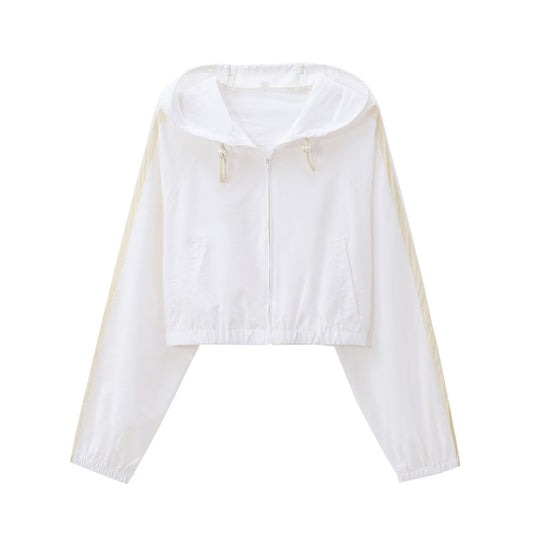 Women's 2025 new fashion short nylon hooded jacket Coat