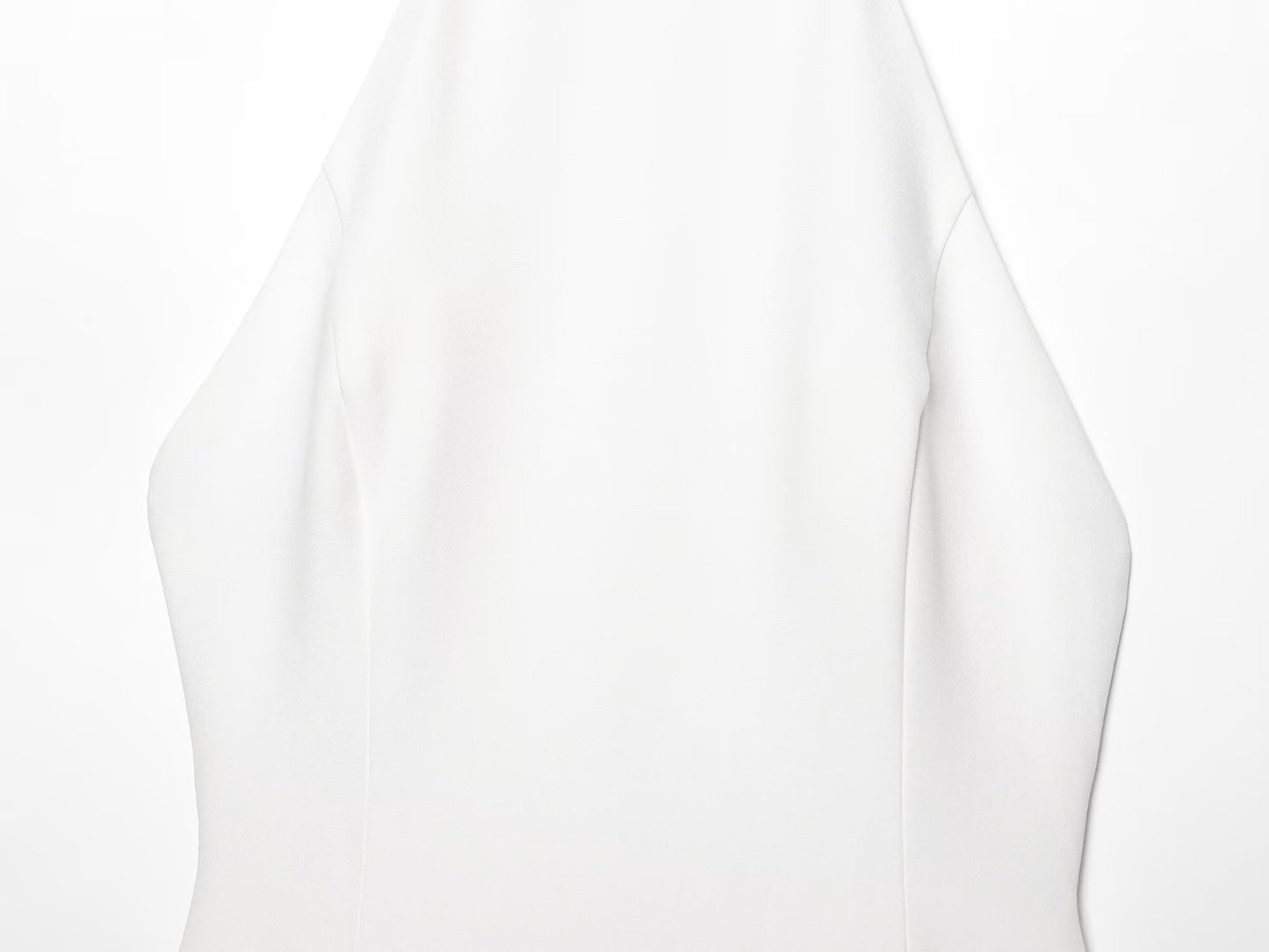 Women's new fashion layered decoration slim backless hanging neck mini dress