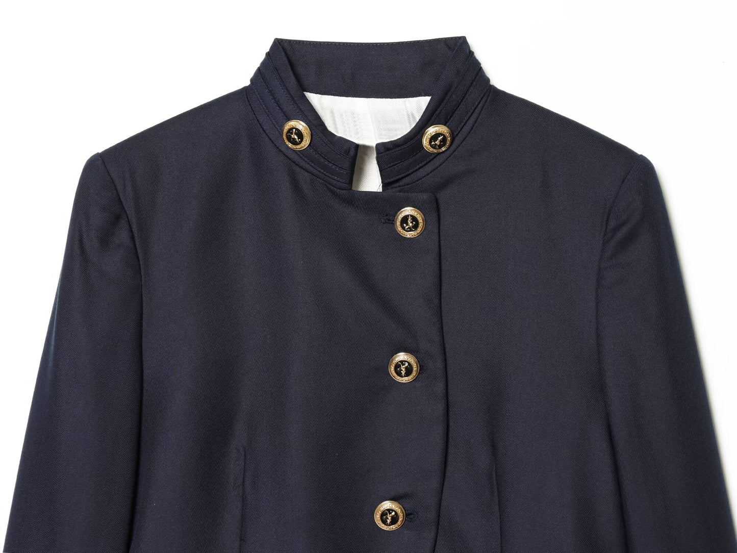 Women's gold button decoration slim Blazer Coat