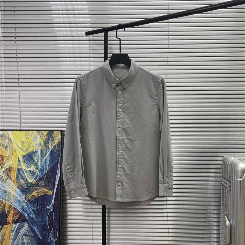 Embroidered Oxford Cloth Shirt Men's and Women's Business Casual Cotton Shirt