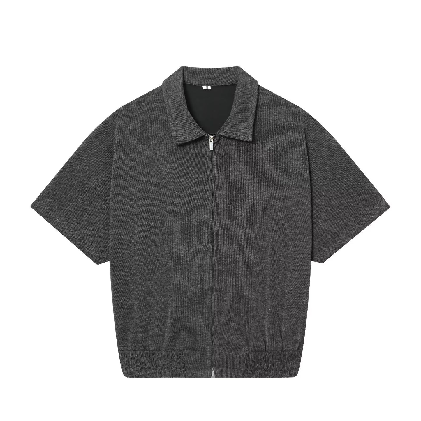 Women's new short sleeved zipper soft texture top+Pants suit