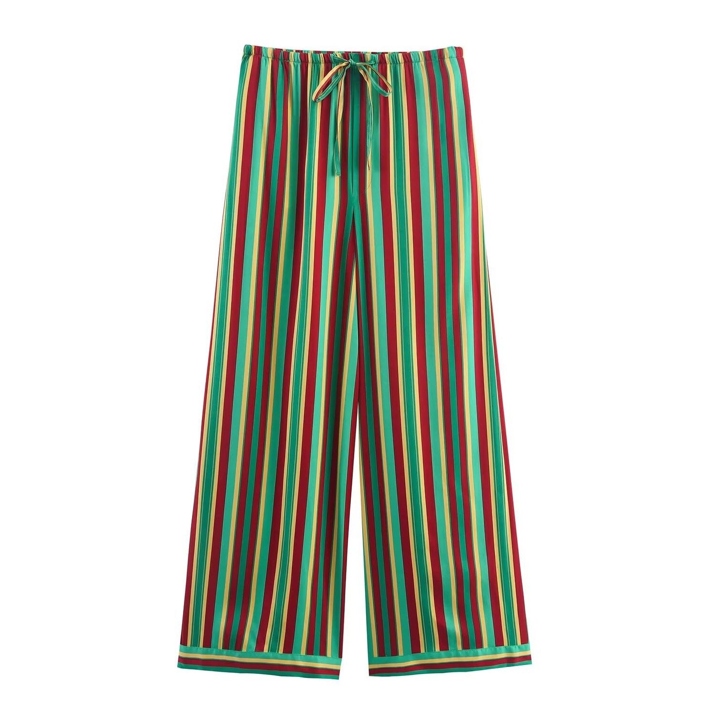 Women's new fashion loose striped pajama style pants