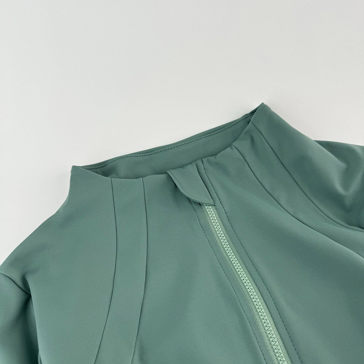 Women's New Stand-up Neck Nylon Slim Fitness Coat Soft and High Elastic Sports Cardigan Nude Pilates Yoga Clothes